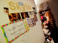 Skyla Lynk-Romano, 15, spays some perfume as she prepares for her first day of school. Skyla Lynk-Romano who suffered a traumatic brain injury when she was struck by a car on January 5th attends her first day of school at the Greater New Bedford Regional Vocational Technical High School after a long rehabilitation process at the Pappas Rehabilitation Hospital for Children in Canton, MA. On January 5, 2017, Skyla, a freshman at Greater New Bedford Regional Vocational-Technical High School, was crossing Dartmouth Street to meet her father after leaving the Dancer’s Edge studio when she was hit by a car and critically injured. The driver, Jessica Skaggs, 34, fled the scene before turning herself in. Skaggs has been sentenced to six months at the House of Corrections, but the sentense was suspended for two years. PHOTO PETER PEREIRA